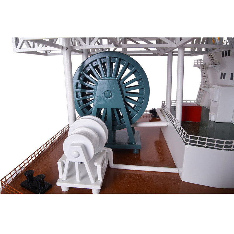 Hand Painted Model Boat (624228) - Light Brown / White