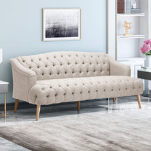Load image into Gallery viewer, Comfy 3 Seat Sofa With Wooden Legs, For Living Room And Study
