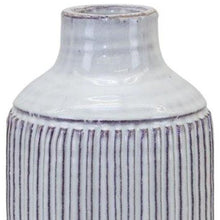 Load image into Gallery viewer, Striped Cylinder Table Vase - Off White
