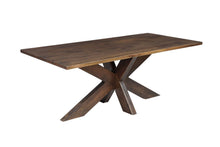 Load image into Gallery viewer, Solid Wood Cross Leg Base Dining Table - Brown
