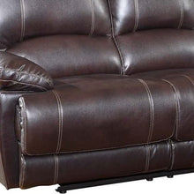 Load image into Gallery viewer, Microfiber Reclining Sofa With Black Legs - Brown
