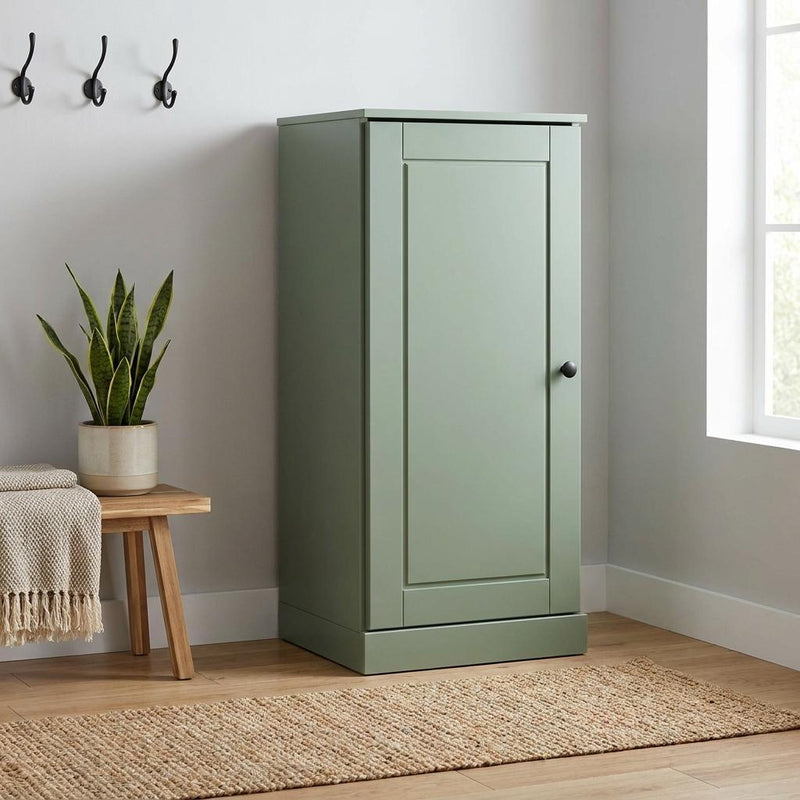 Ten Pair Solid Woodshoe Storage Cabinet (752069) - Sage