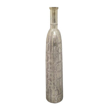 Load image into Gallery viewer, Floral Cylinder Floor Vase - Silver
