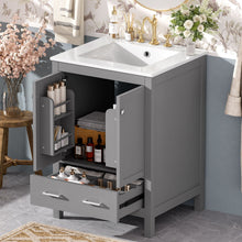 Load image into Gallery viewer, Bathroom Vanity With Integrated Undermount Ceramic Sink, 2 Doors And 1 Drawer, Soft Close Hinges
