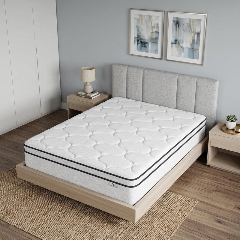 Gel Memory Foam Medium Chevron Hybrid Mattress (751390) - Queen