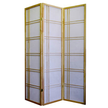 Load image into Gallery viewer, Folding Three Panel Screen Room Divider (469103) - Brown / White
