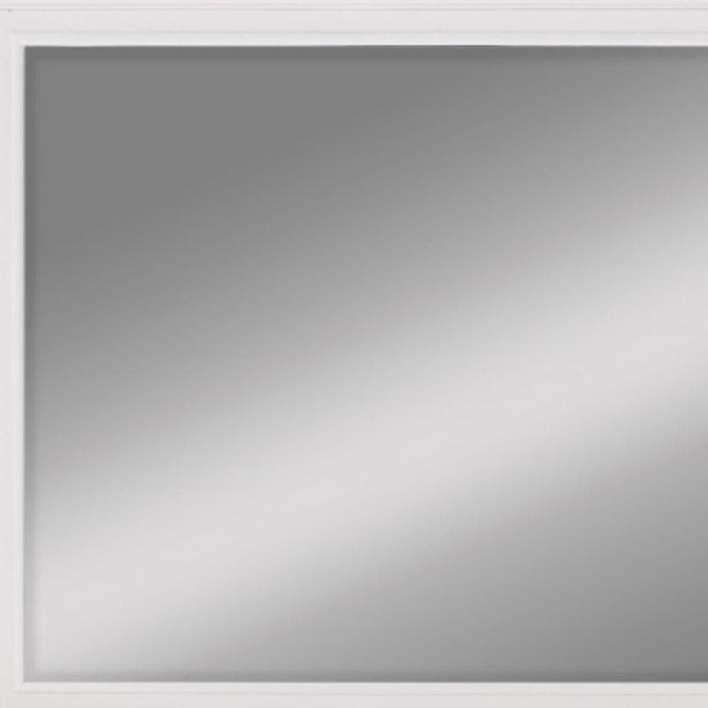 28" Rectangle Wall Mounted Full Length Hanging Mirror - White