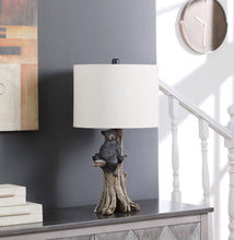 Load image into Gallery viewer, Blear in a Tree Table Lamp With Beige Shade - Black
