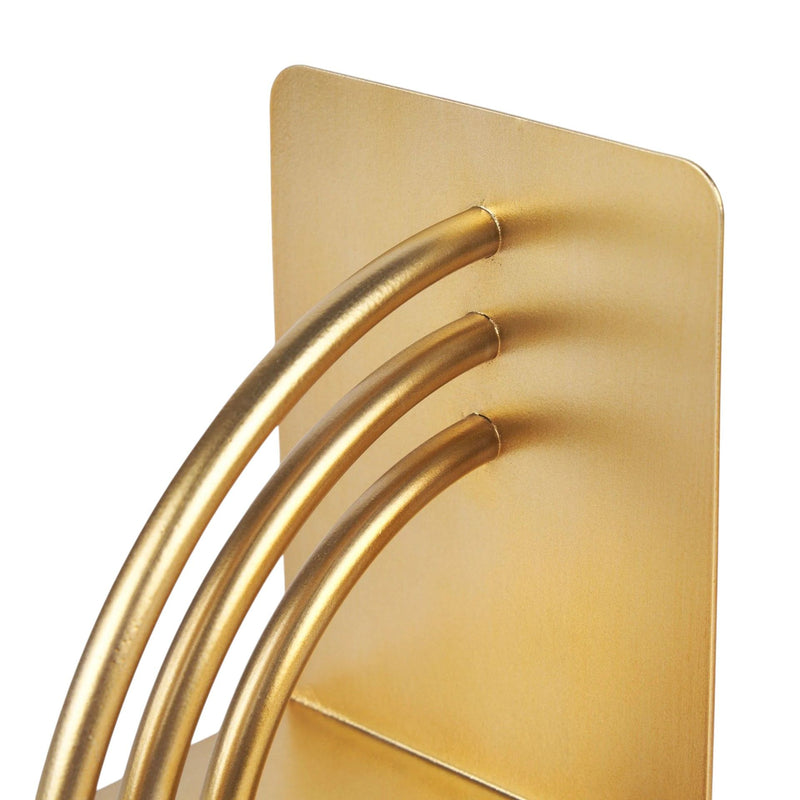 Geo Arch Decorative Bookends (Set of 2) - Gold