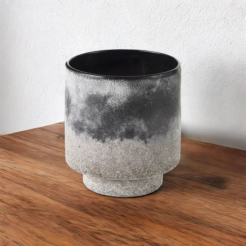 Abstract Cylinder Table Vase (397590) - Brown / Black