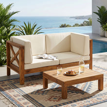 Load image into Gallery viewer, Brava - X Back 2 Seater Sectional Loveseat With Coffee Table
