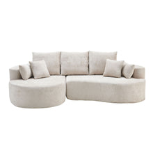 Load image into Gallery viewer, 2 Piece Fabric Cloud Curved Sectional Sofa With Chaise For Living Room

