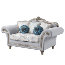 Load image into Gallery viewer, Linen Loveseat And Toss Pillows - Light Gray / Platinum
