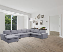 Load image into Gallery viewer, Hayden - 7 Seat Reversible Modular Sectional Sofa Chaise
