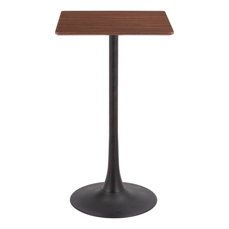 24" Wood Square Bar Table - Brown