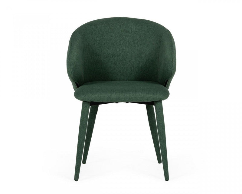 Fabric Wrapped Dining Chairs (Set of 2) - Green