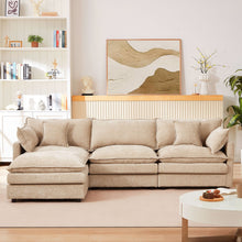 Load image into Gallery viewer, Modular L-Shaped Sectional Sofa With Movable Ottoman
