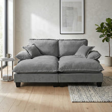 Load image into Gallery viewer, Modular Sectional Sofa With Movable Ottoman &amp; Pillows
