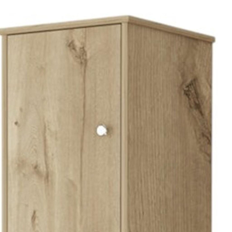 68" Wood Accent Cabinet With Two Doors - Light Brown