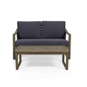 4 Person Outdoor Seating Group With Water Resistant Cushions