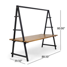 Load image into Gallery viewer, Huckleberry - Acacia Wood Outdoor Dining Table With Plant Hanger - Teak
