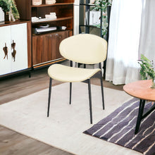 Load image into Gallery viewer, Upholstered Faux Leather Curved Back Dining Side Chairs (Set of 2) - White
