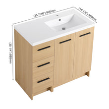 Load image into Gallery viewer, Wall Mounted Floating Bathroom Vanity With Sink, Door &amp; Drawers Modular Cabinet
