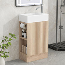 Load image into Gallery viewer, Modern Bathroom Vanity With Sink And 2 Tier Shelf
