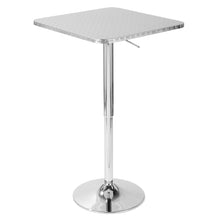 Load image into Gallery viewer, Bistro - Contemporary Adjustable Square Bar Table - Silver
