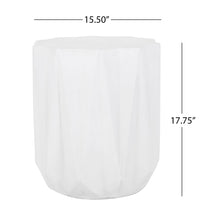 Load image into Gallery viewer, Outdoor Lightweight Concrete Side Table - Antique White
