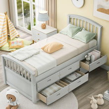 Load image into Gallery viewer, Platform Storage Bed Solid Wood Bed With 6 Drawers
