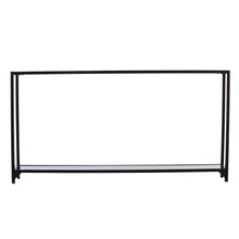 Load image into Gallery viewer, Glass Frame Console Table With Shelves - Clear / Black
