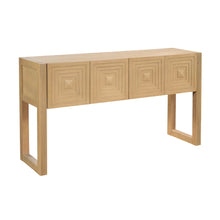 Load image into Gallery viewer, Geometric Carved Console Table With 3 Soft Close Drawers
