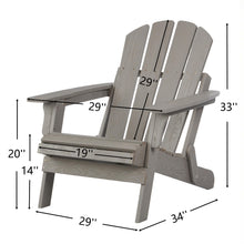 Load image into Gallery viewer, Oversize Outdoor Folding Adirondack Chair - Gray
