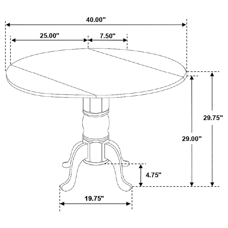 Greer - 5 Piece Dining Set With Drop Down Leaf Table And Curved Back Chairs - White