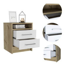 Load image into Gallery viewer, Sophisticated And Stylish Nightstand - White And Light Oak
