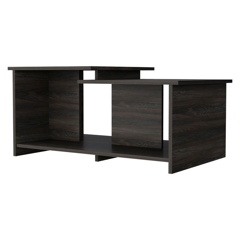 35" Wood Coffee Table With Shelf - Espresso