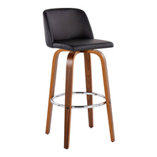 Load image into Gallery viewer, Toriano - Mid Century Modern Fixed Height, Barstool With Swivel With Round Footrest (Set of 2)
