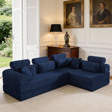Load image into Gallery viewer, Modern L-Shape Modular Sectional Sofa, Compressed Design
