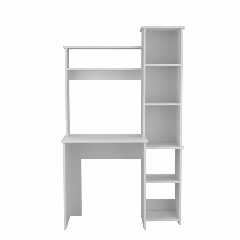 2 Piece Set Writing Desk And Bookshelf - White