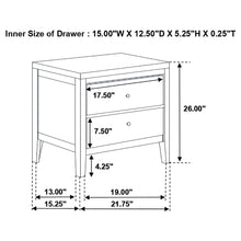 Load image into Gallery viewer, Garrett - 2 Drawer Nightstand - Cappuccino
