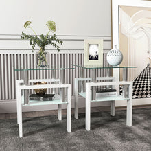 Load image into Gallery viewer, Modern Tempered Glass Tea Table, End Square Table For Living Room
