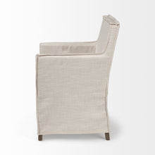 Load image into Gallery viewer, Slipcovered Upholstered Fabric Dining Arm Chair - Cream
