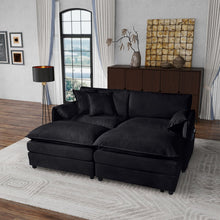 Load image into Gallery viewer, Modern Comfy Deep Seat Modular Sectional Sofa Cloud Couch With Ottoman
