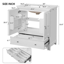 Load image into Gallery viewer, Bathroom Vanity With Sink, Cabinet With Adjustable Shelf And Drawer Divider
