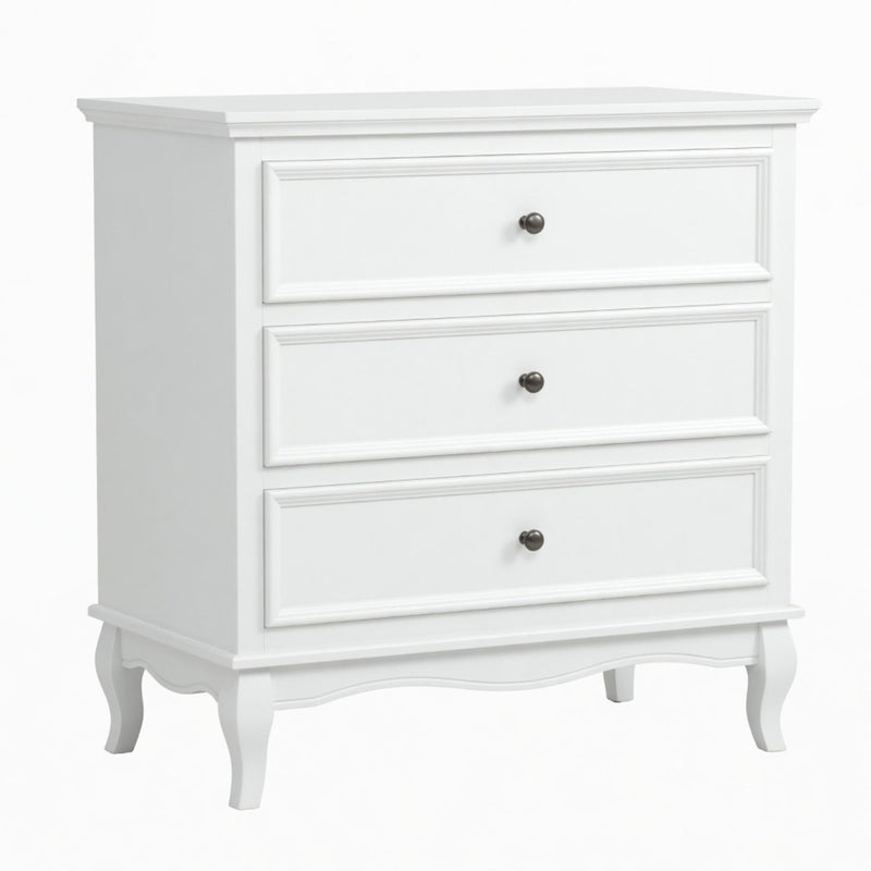 3 Drawer Dresser - White