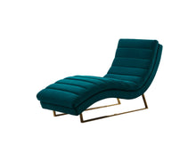Load image into Gallery viewer, Tufted Velvet Solid Color Chaise Lounge Chair - Green And Silver
