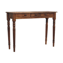 Load image into Gallery viewer, Console Table With Three Drawers - Brown
