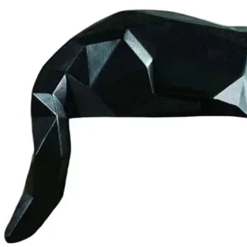 Cat Hand Painted Figurine - Black