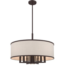 Load image into Gallery viewer, 20'' Seven Light Dimmable Chandelier With Shades - Bronze
